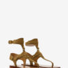 Eveen platte sandalen van suède leer
