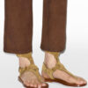 Eveen platte sandalen van suède leer