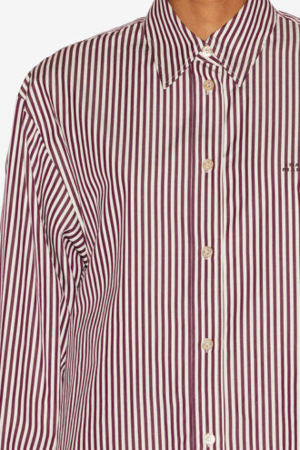 Fabriza gestreept shirt van zijdemix