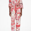 Fedora katoenen voile broek met bandana print
