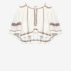Felicity geborduurde gaas top