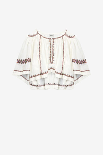 Felicity geborduurde gaas top
