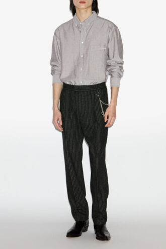 Flavien gestreepte wollen pantalon