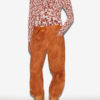 Gaetane gedrapeerde jersey top met print