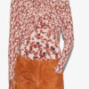 Gaetane gedrapeerde jersey top met print