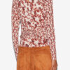 Gaetane gedrapeerde jersey top met print