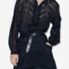 Gaia-blouse van effen katoenen voile Gaia-blouse van effen katoenen voile
