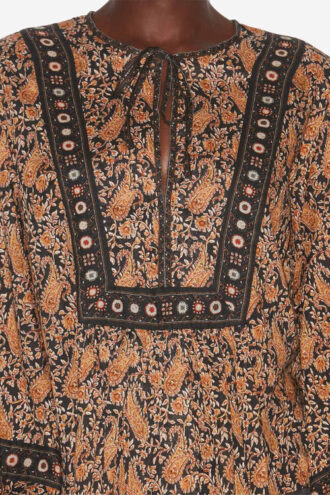 Gayle katoenen voile blouse met print