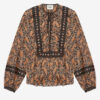 Gayle katoenen voile blouse met print