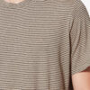 Gestreepte T-shirt met korte mouwen van katoen en linnen