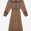 Greila Lange katoenen voile jurk met print Greila Lange katoenen voile jurk met print