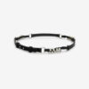 Grimsby leren riem met ringen en studs