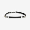 Grimsby leren riem met ringen en studs