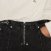 Grimsby leren riem met ringen en studs