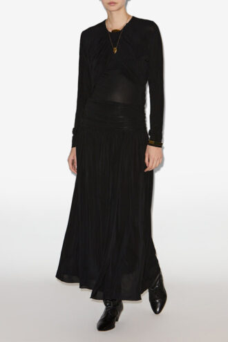 Gwendy Lange jersey rok met plooien