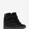 Hoge leren sneakers met sleehak
