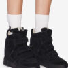 Hoge leren sneakers met sleehak