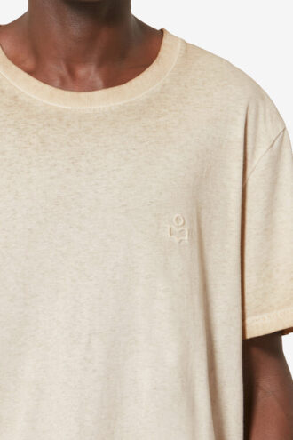 Honoré T-shirt met korte mouwen van vintage vervaagd katoen