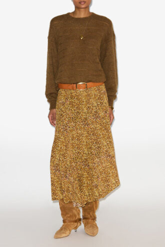 Hortensia midi-rok met print