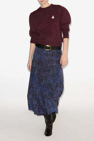 Hortensia midi-rok met print