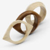 Houten oogarmbandenset