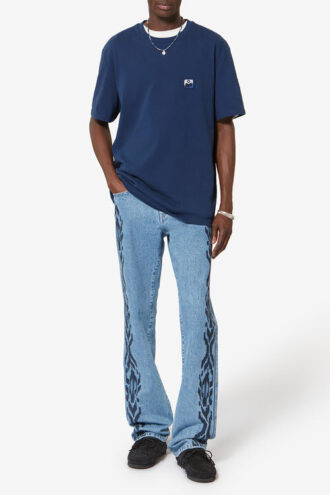 Hugo katoenen T-shirt met korte mouwen en patch