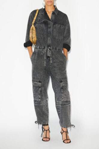 Idany katoenen denim overall met lange mouwen