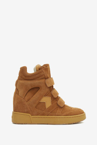 Im3 hoge leren sneakers met sleehak