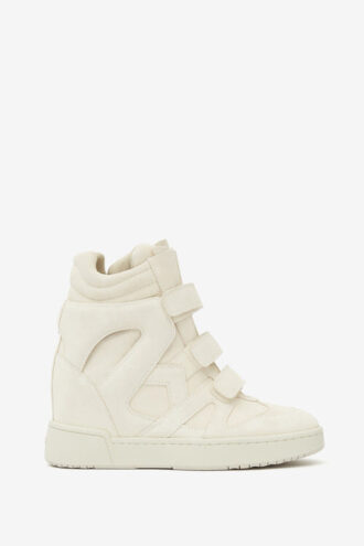 Im3 hoge leren sneakers met sleehak