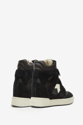 Im3 hoge leren sneakers met sleehak