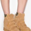 Im3 hoge leren sneakers met sleehak