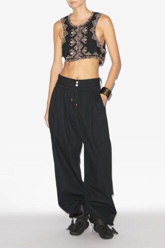 Inaya losvallende broek met plooien