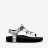 Isela platte leren sandalen