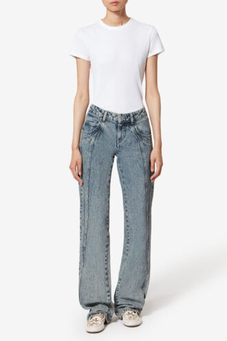 Jaylis Gewassen denim bootcut jeans