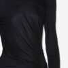 Jelina lange gedrapeerde jersey jurk