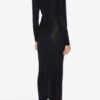 Jelina lange gedrapeerde jersey jurk