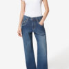 Jeyda Denim jeans met stiksels