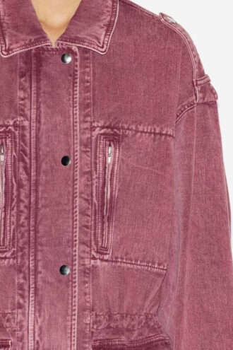 Joanna Workwear-stijl jasje in effen denim