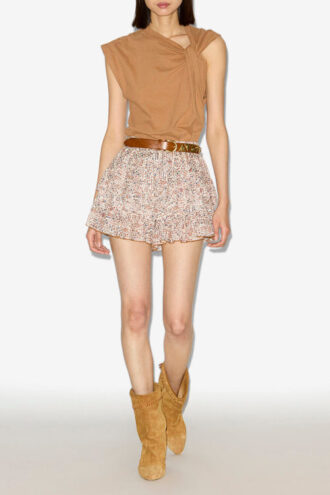 Jocadia katoenen short met ruches en print