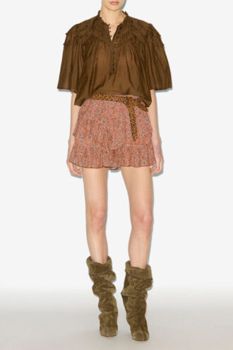 Jocadia katoenen short met ruches en print