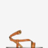 Jopee platte leren sandalen met studs