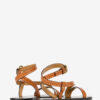 Jopee platte leren sandalen met studs