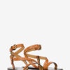 Jopee platte leren sandalen met studs
