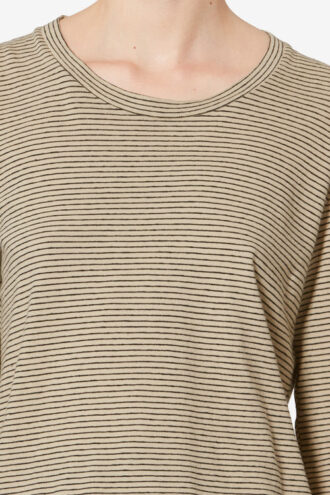 Kaaron gestreept T-shirt van katoen en linnen