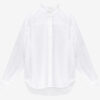 Katoenen shirt met ruches aan de hals