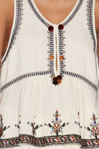 Kourtney geborduurde gaas top