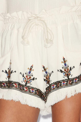 Kriss geborduurde gaasshorts