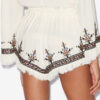 Kriss geborduurde gaasshorts