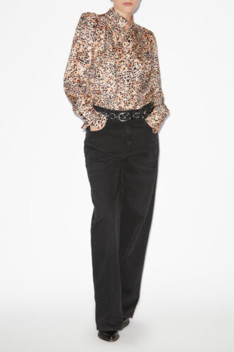 Lamia bedrukte vloeiende blouse