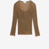 Lamylic katoenen T-shirt met lange mouwen
